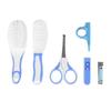 6pcs Convenient Daily Baby Nail Clipper Scissors Hair Brush Comb Manicure Care Kit Blue