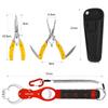 SANLIKE Fish Set with Fishing and Fish Lightweight Aluminum Fish Grip with Storage Case and Red Grip, 2-Piece Scale, Pliers, Catcher, Non-Slip