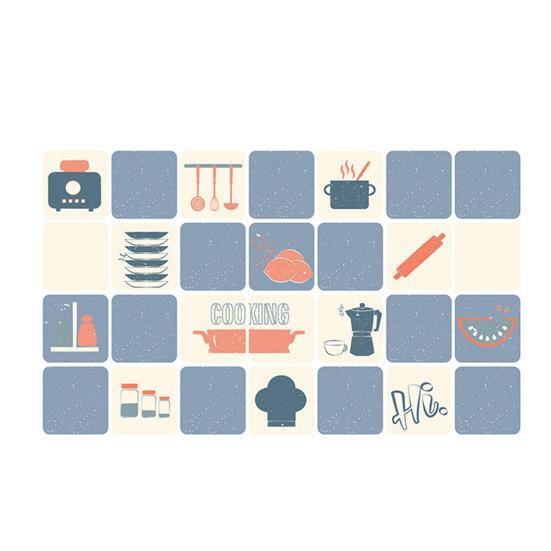 Высокотемпературный и маслостойкий кухонный мультяшный стикер на стену водонепроницаемый