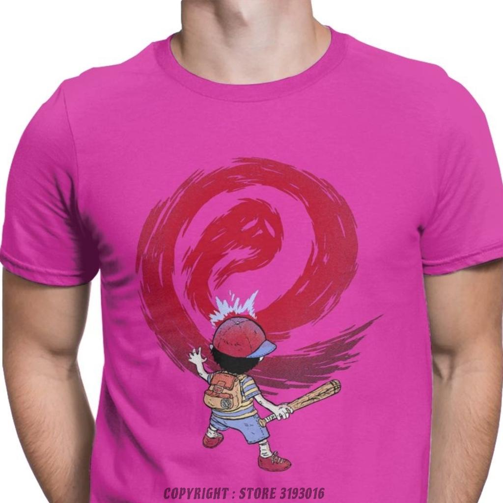 Cosmic Destroyer Earthbound Tops T Shirt for Men Mother RPG Ness Lucas Giygas Video Game T Shirts Pure Cotton Camisas Hombre