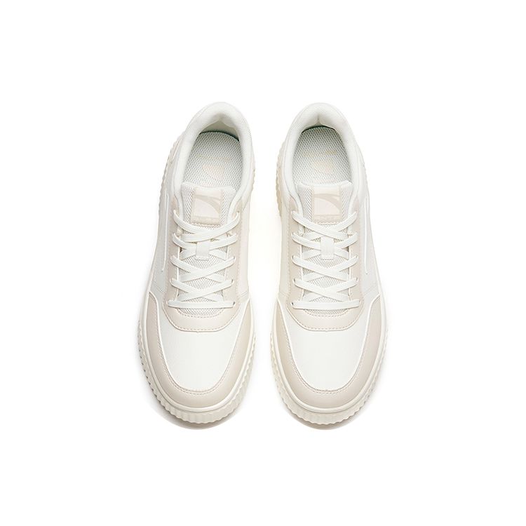 Anta Белые светло-розовые женские кроссовки Skate Low на толстой подошве 922228005-3