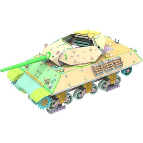 Takom 1/16 scale American M10 Wolverine Tank Destroyer Plastic Model Kit TKOAHHQ-006