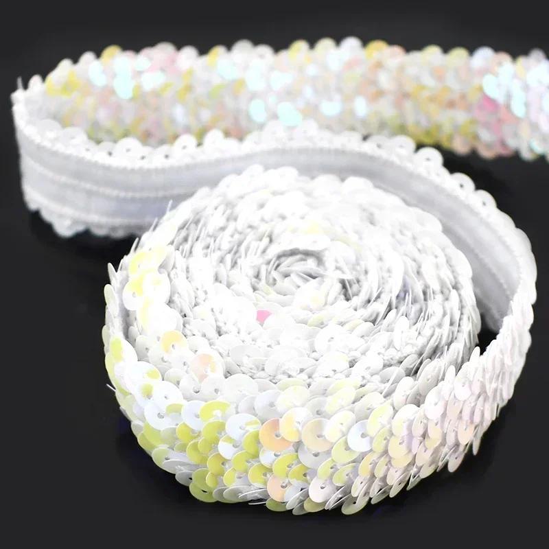 2/5/10 метров Meetee 30 мм кружевная лента с пайетками, эластичная ткань, отделка кружевом для одежды, эластичная лента, аксессуары для шитья и украшения своими руками