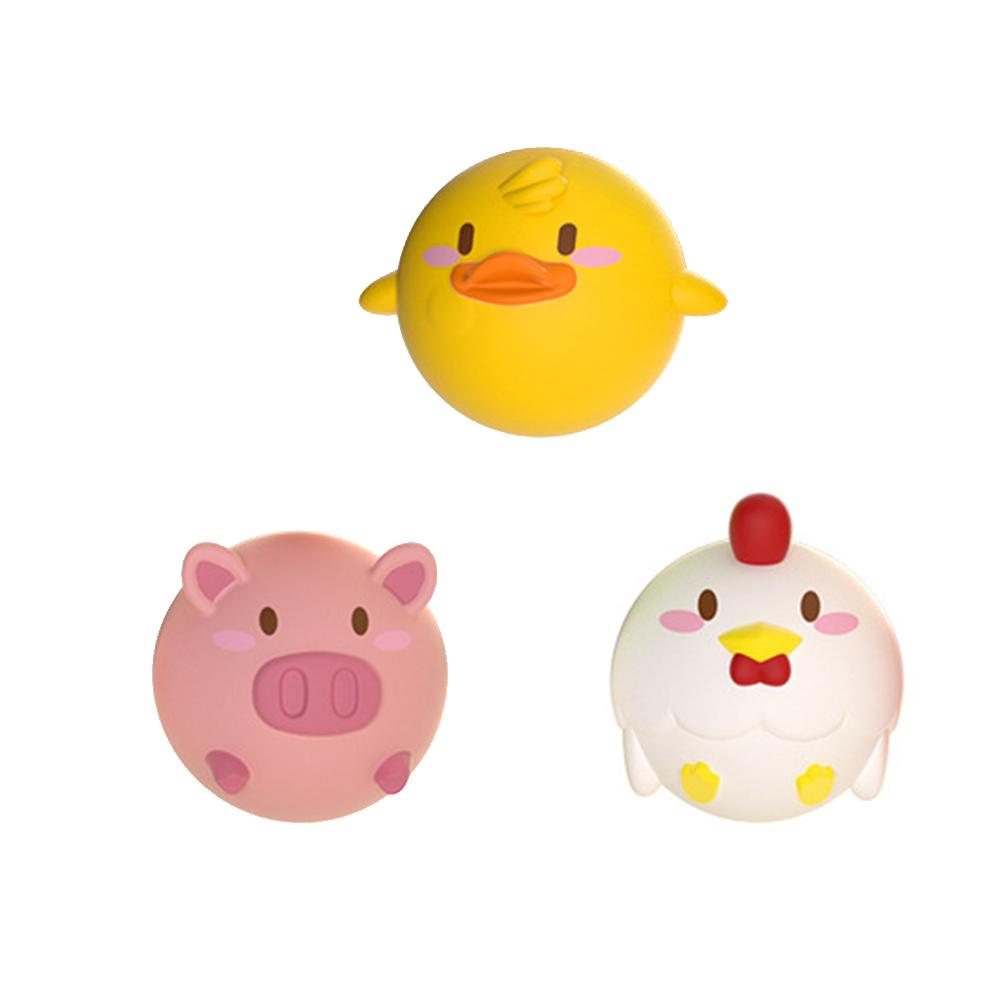Милые Животные Игрушка для Ванны Светящаяся LED Игрушки Плавающие Водные Мягкий Резиновый Поплавок Индукционная Светящаяся Утка для Детей Игры Забавные Подарки