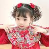 Chinese Style Hair Clip Baby Wig Hairpin Child Hair Accessories New Year Headdress Bow Hairclip