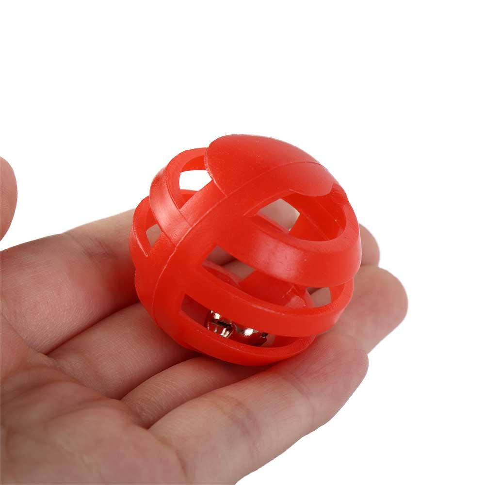 Plastic Cat Bell Ball Toy Interactive Jingle Ball Cat Toys Portable Chasing Cat Toys Ball Puppy