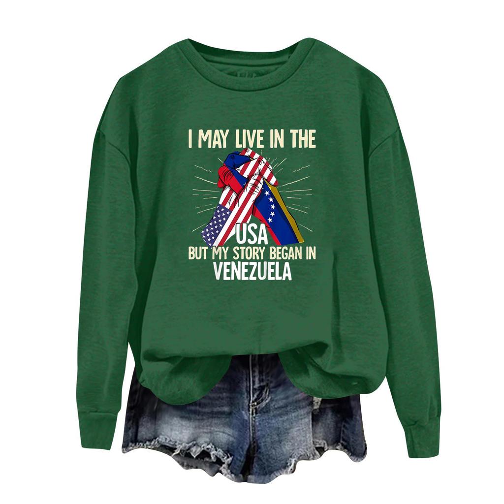 Женский спортивный худи с круглым вырезом и длинными рукавами с принтом