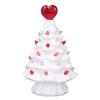 White Ceramic Tree LED Light Up Tabletop Tree Heart Topper Vintage Retro Centerpiece for Holiday Par