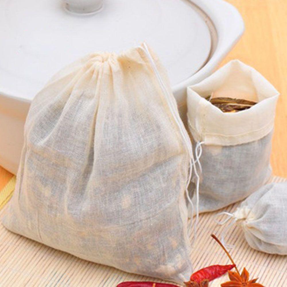 1/3/5PCS Reusable Tea Coffee Slag Bags Strainer Mesh Wine Strainer Cotton Filter Bag Nut Milk