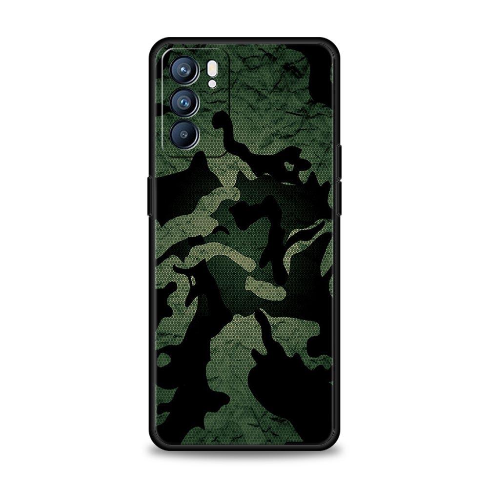 Чехол для Oppo Reno13 Reno12 Reno11 F Reno10 Pro A54 A53 A95 A76 A57 A98 A80 A79 5G A78 4G Крышка Камуфляж Камо Военный Армейский