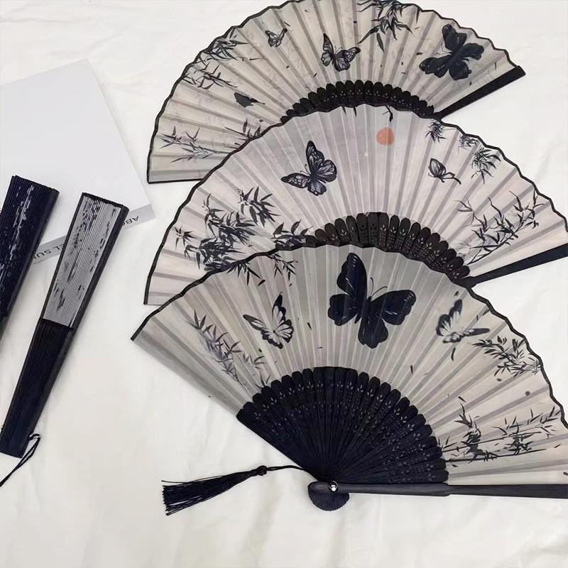 Китайский складной веер ручной веер декоративные танцевальные веера с кисточками свадебные ручные веера портативные бамбуковые веера свадебный подарок для гостей