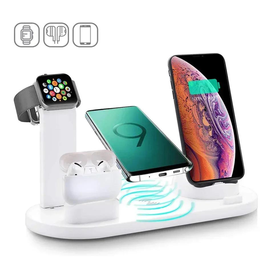 120 Вт 7 в 1 беспроводное зарядное устройство подставка для iPhone 16 15 14 13 Pro Max Watch Airpods Pro iWatch 8 7 быстрая зарядная станция