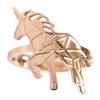 [Q0730] - Designer Ring Steel 'Licorne My Unicorn' Rose Gold (gold Pink) - 20x15 Mm