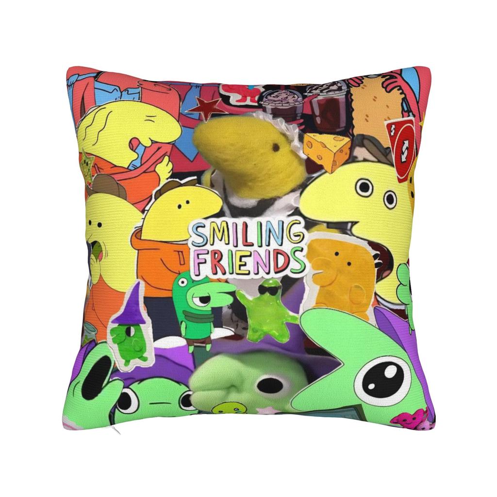 Подушки с принтом Smiling Friends Пим и Чарли Декоративные наволочки Разные размеры для гостиной