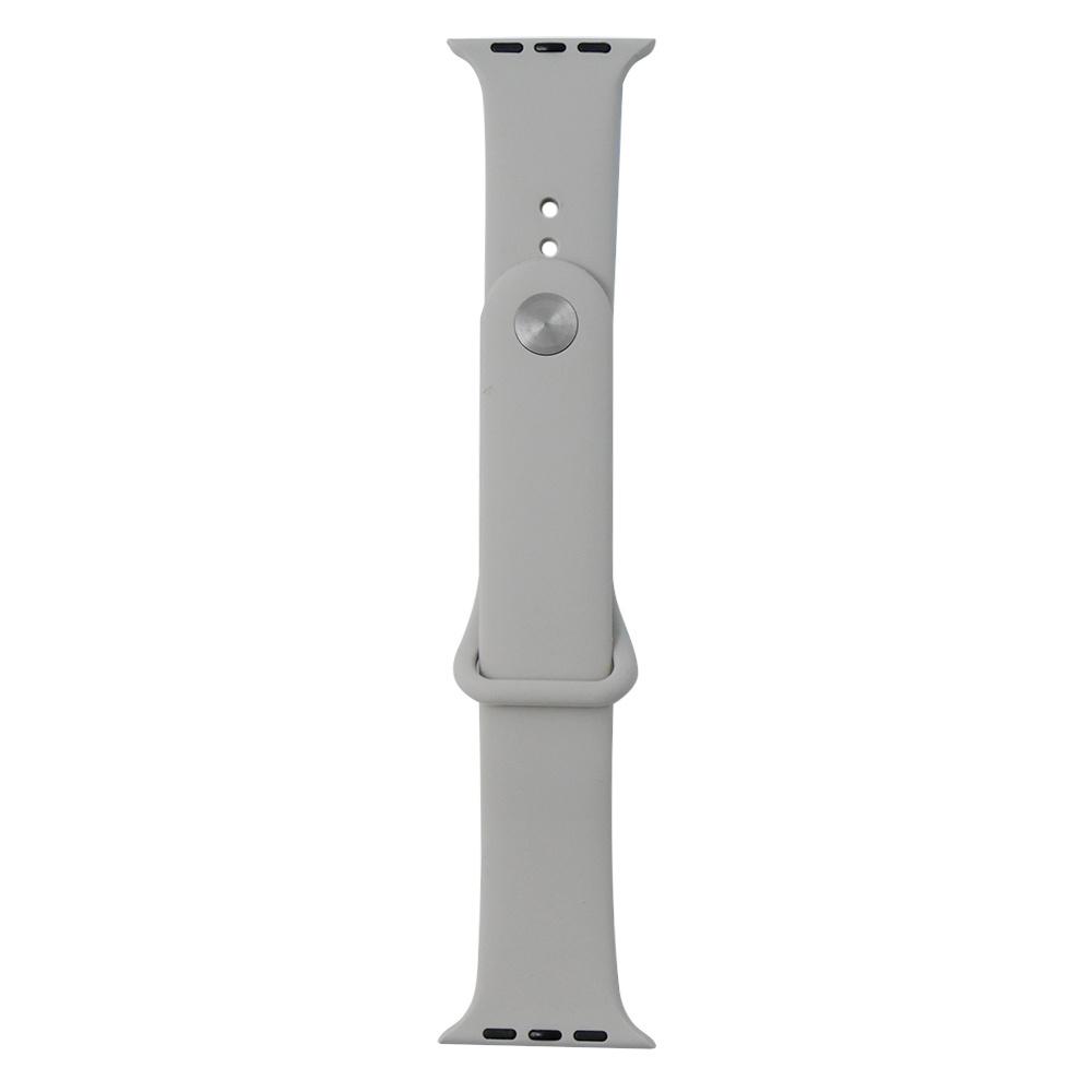 Силиконовый ремешок для Apple Watch 1/2/3/4/5/6/7/8/9/10/11/SE Ultra 1/2/3 42/44/45/46/49 мм, Серый