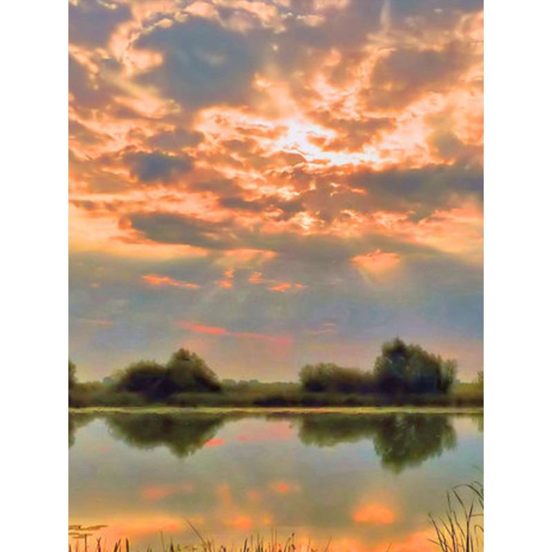 Полная дрель квадратная алмазная живопись Мост 5D DIY Алмазная вышивка Закат Мозаика Искусство Пейзаж Украшение дома