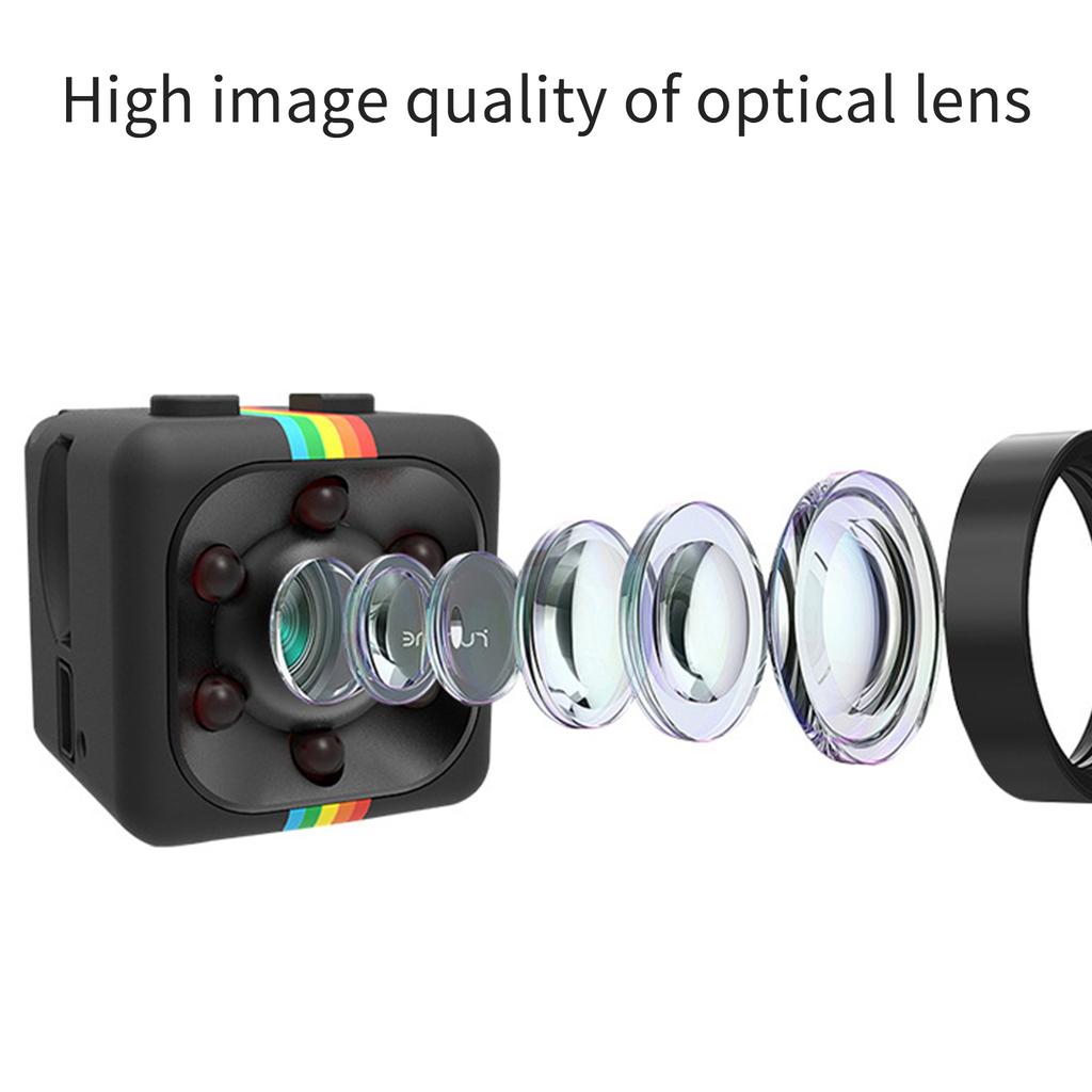 Mini SQ11 1080P HD Sports DV Camera Portable Night Vision with Motion Detection Wide Angle for Home Office