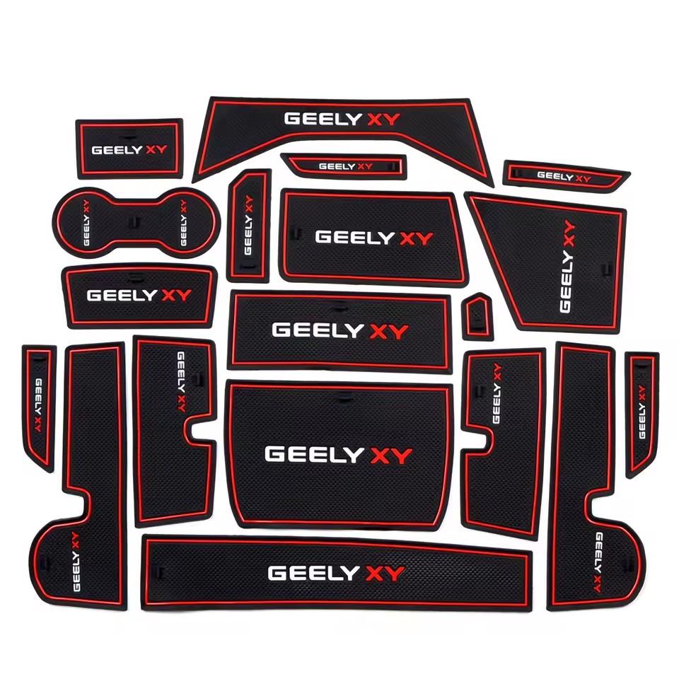Anti-Slip Gate Slot Mat for Geely Tugella - Door Groove Pad Cup Holder Car Interior Accessories