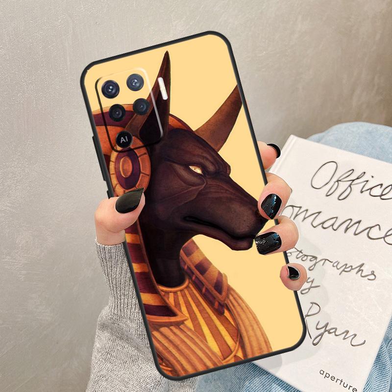 Anubis Egyptian God Case For Oppo A57 A17 A77 A18 A38 A58 A78 A98 A74 A54 A94 A80 A60 A40 A96 A76 A16 A15 A5 Pro