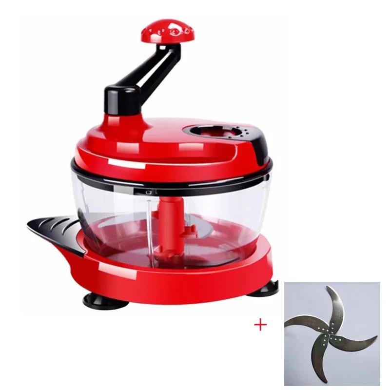 2L Kitchen Accessories Manual Food Processor Blender Potato Crusher Minced Meat Mincer Grinder Hand Vegetable Mixer Cutter