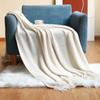 Knitted Throw Blanket with Tassels Bubble Textured Lightweight Throws for Couch Cover Home Decor