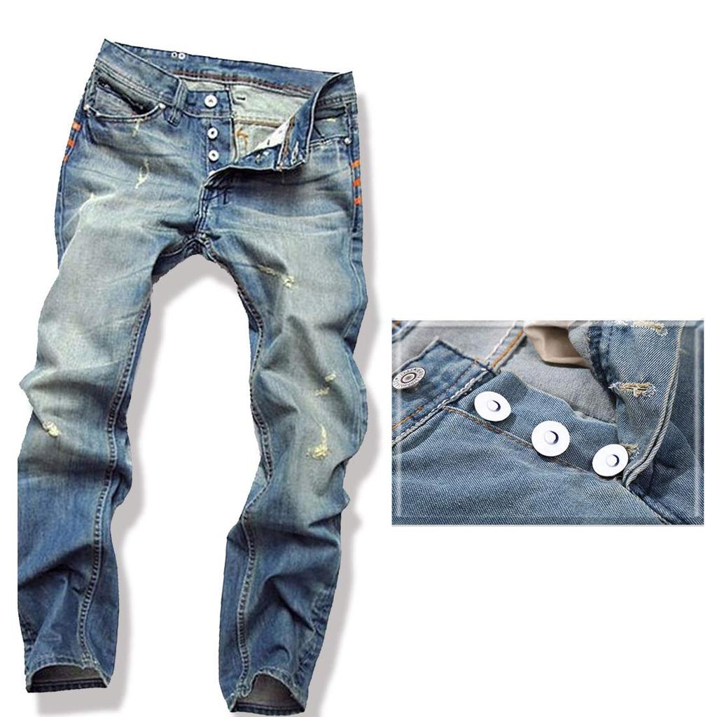 Мужские джинсы Laquest Прямые зауженные с эффектом потертости (Размер 38 (Талия 100см))