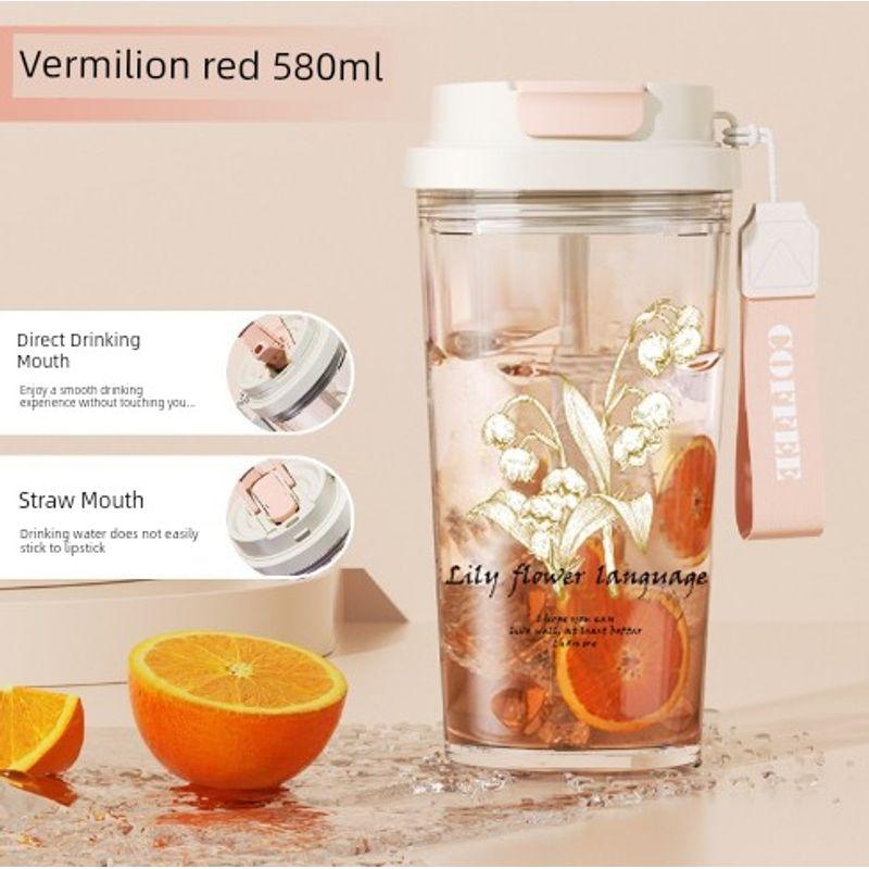Large-Capacity Thermos Cup for Men, 316 Stainless Steel Portable Coffee Cup for Women, 2024 New Model Car-Mounted Straw Water Cup