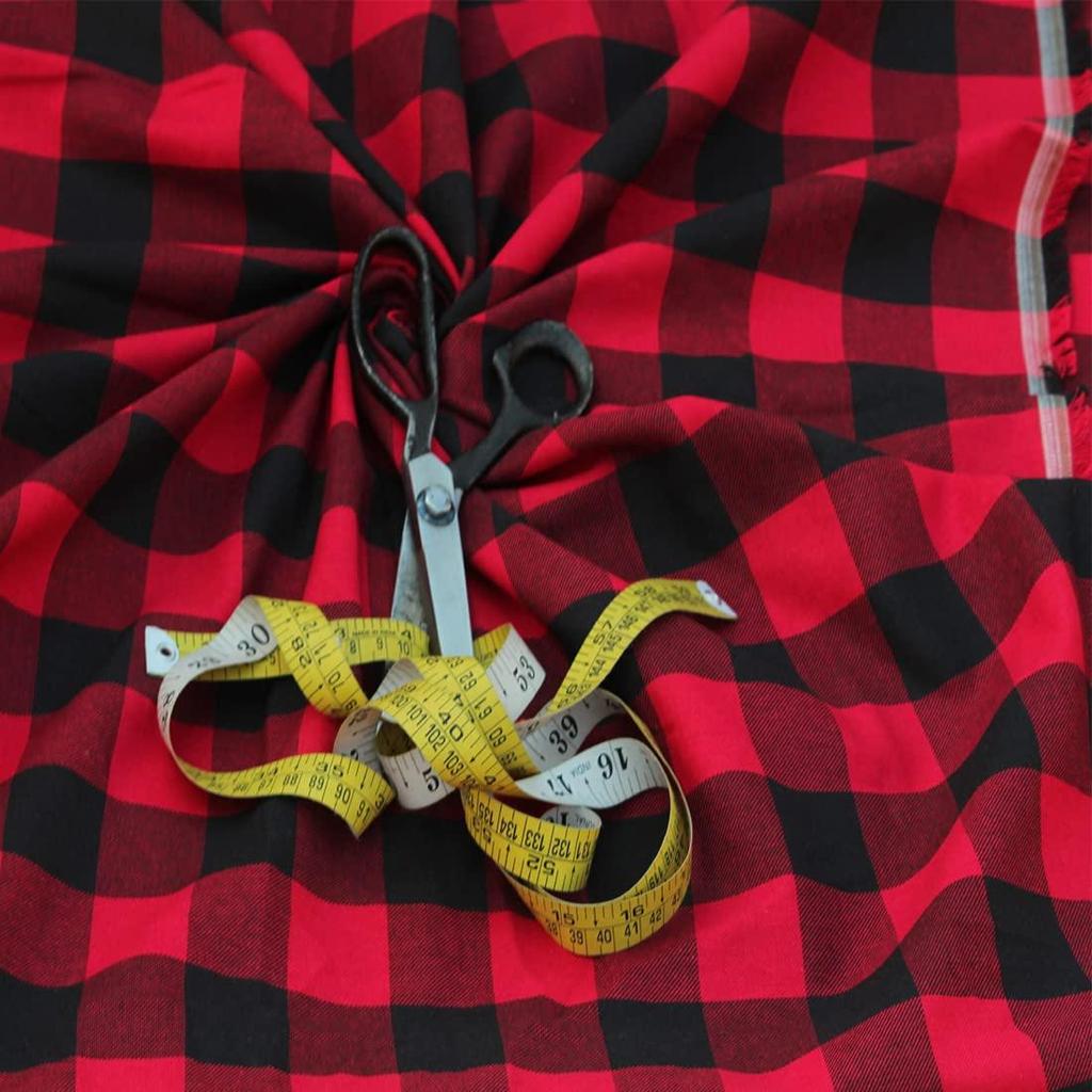 Bigreams Unstitched Yarn-Dyed Cotton Tom-Tom Red Checkered Shirt Fabric Sold by Meter