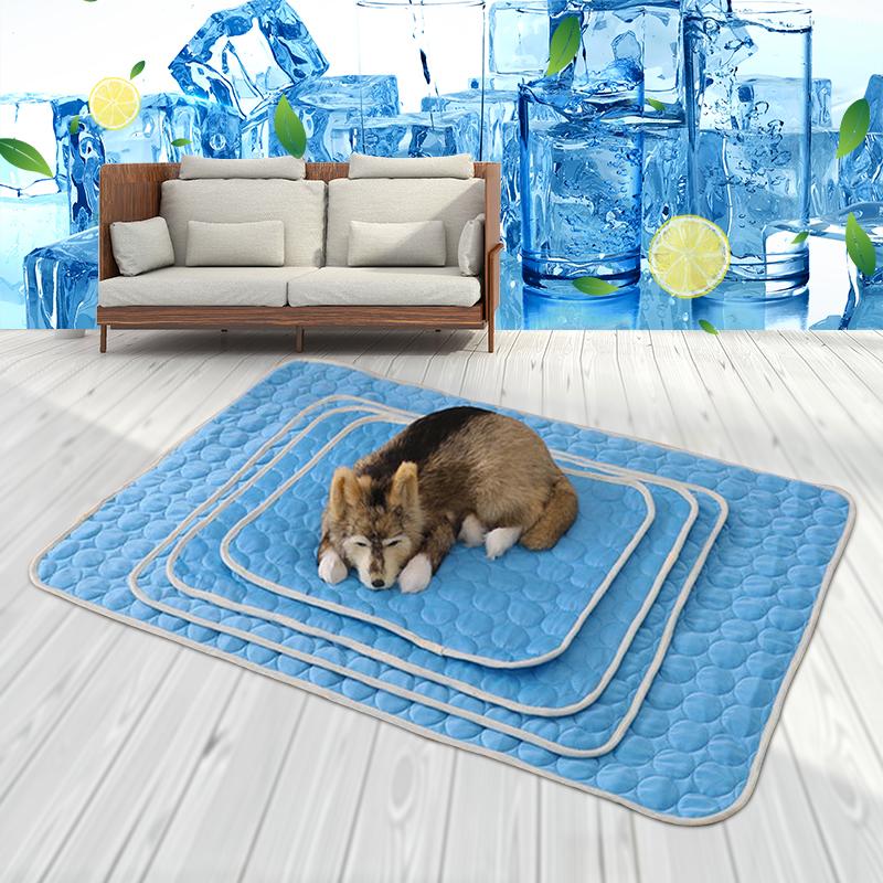 Dog Mat Cooling Summer Pad Mat For Dogs Cat Blanket Sofa Breathable Pet Dog Bed Summer Washable For Small Medium Large Dogs Car
