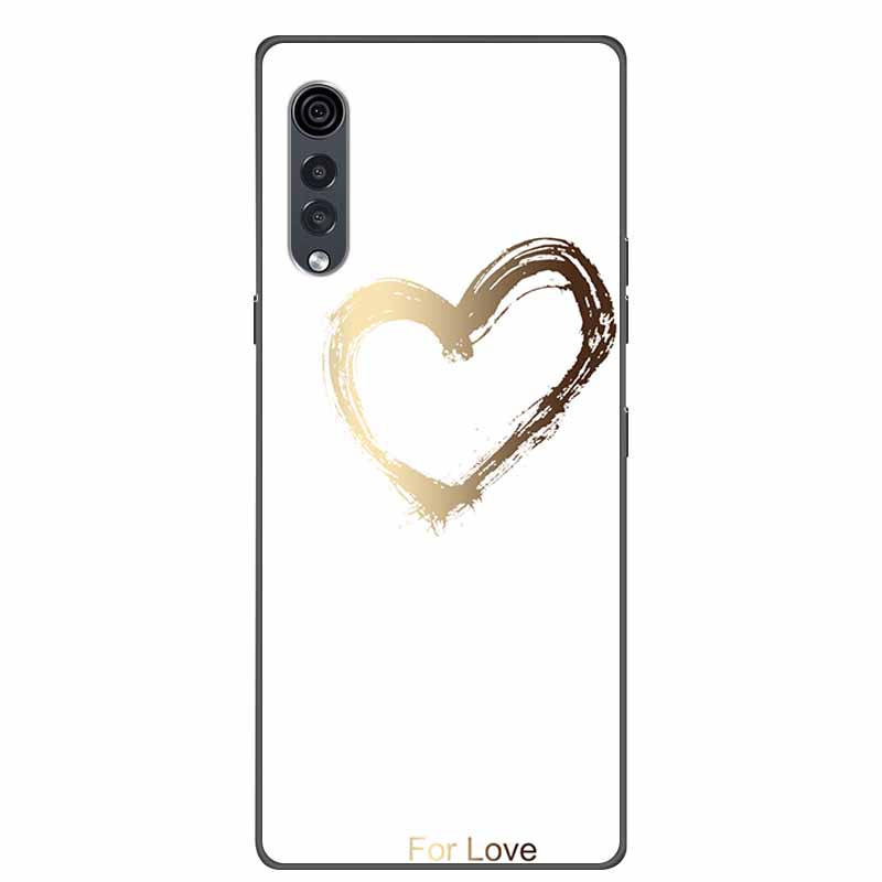 Для телефона LG Velvet Роскошный Чехол Черный Мягкий Силикон ТПУ Задняя Крышка для LGVelvet 5G Funda LMG910EMW Защитный Колпачок Capa Мультяшный Coque