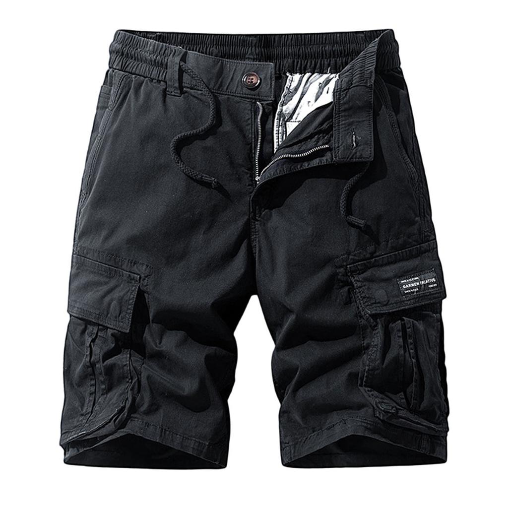 Men's Casual Color Outdoors Pocket Beach Work Trouser Cargo Shorts Pant