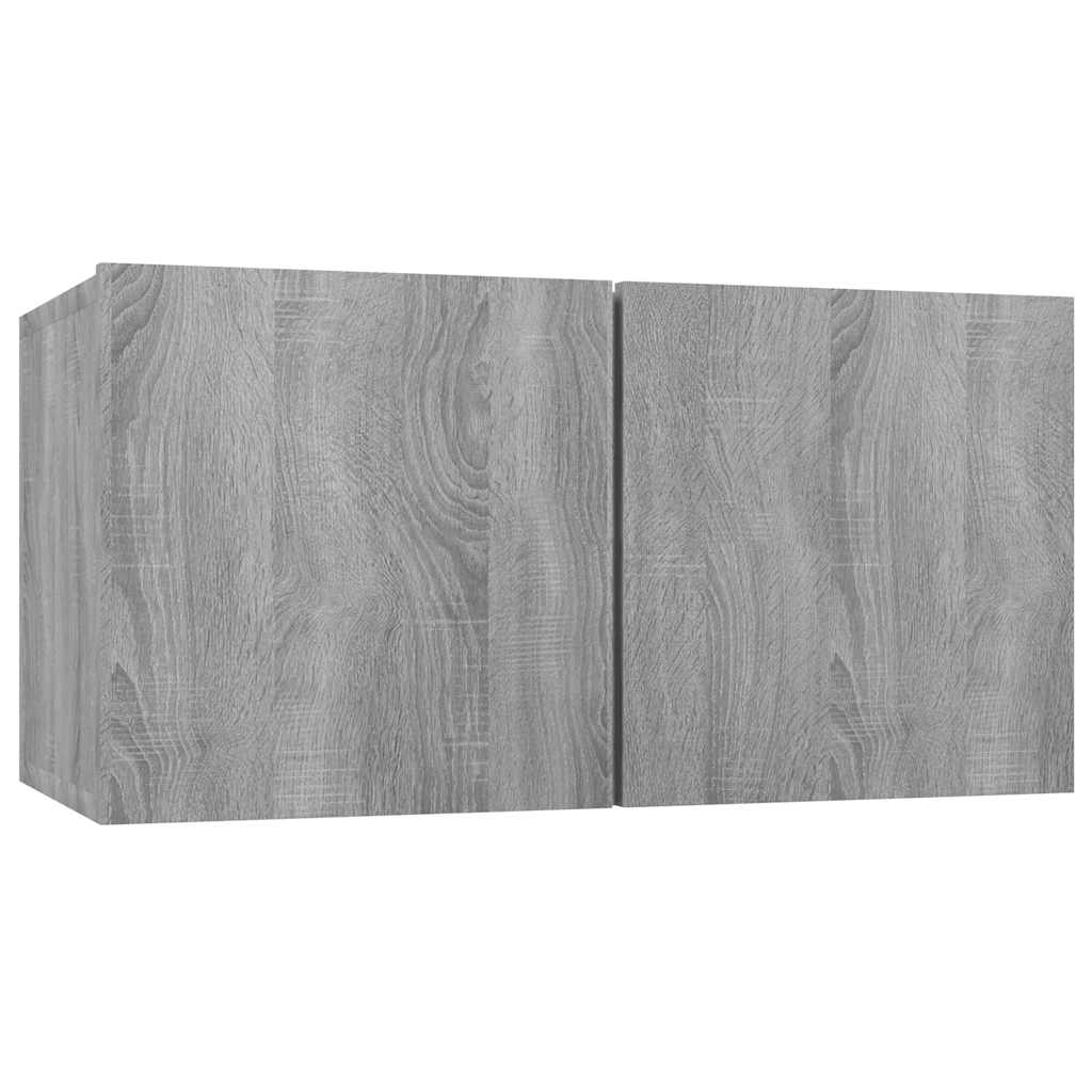 Vidaxl Wisząca Szafka Pod Tv, Szary Dąb Sonoma, 60X30X30 Cm