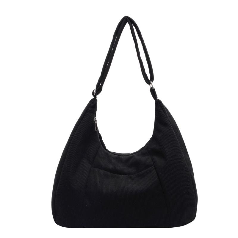 Сумка-тоут женская большая вместительная вельветовая сумка через плечо сумка для учебы и учебы однотонная сумка-тоут