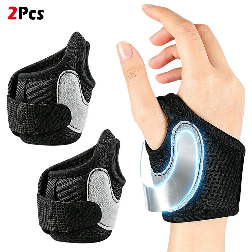 1/2Pcs Adjustable Thumb Brace Splint CMC Joint Stabilizer with Aluminum Support Strip,Compression Wrist Support for Sports Work 1
