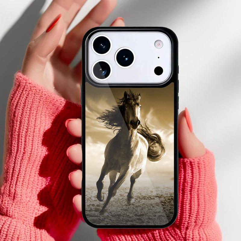Чехол для телефона «Бегущие лошади» для iPhone 17 16 15 14 13 Pro Max Задняя крышка для 12 11 Pro Coque