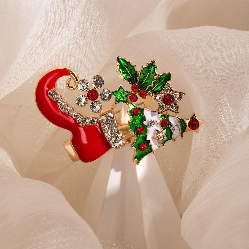 Versatile Christmas Brooch Boots Christmas Oil Drop Brooch Xmas Enamel Pin New Year