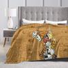 Airplane Travel Calvined and Hobbes Throw Blanket  Flannel Bedspread For Couch Chair Sofa Bed Novelty Sofa Bed Cover
