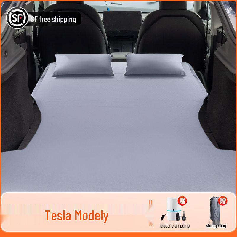 Надувной матрас для моделей Tesla (25+), Обновленная версия, Надувной матрас для заднего сиденья, Складной, для кемпинга и сна