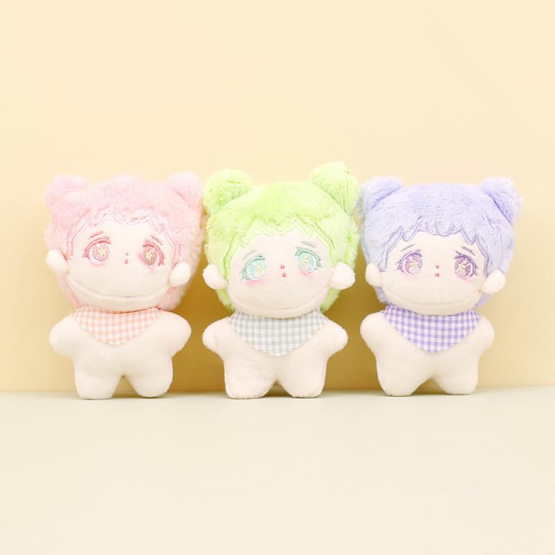 Colorful Cotton Doll Keychain Fluffy Plush Toy Perfect Bag Accessory For Couples