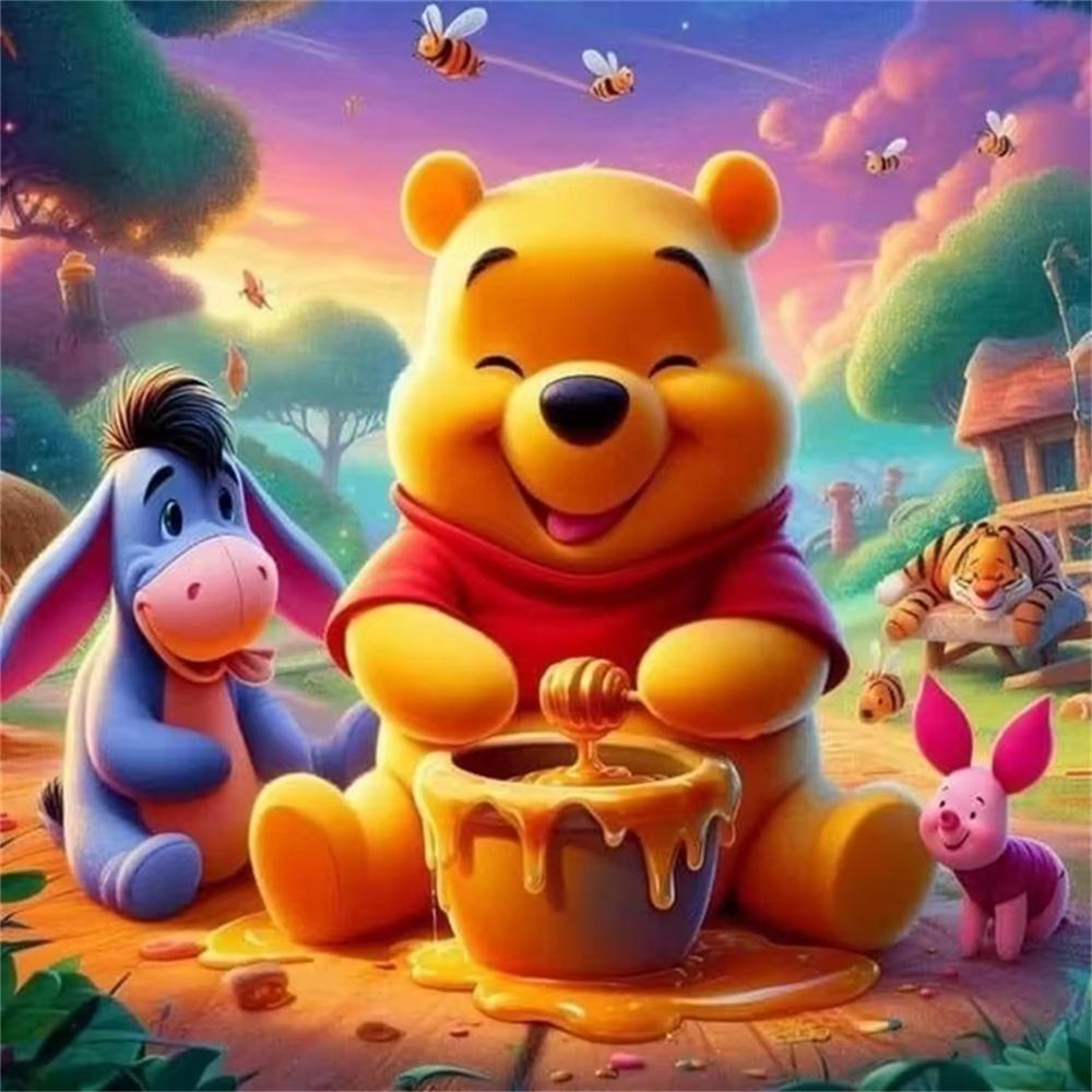 Disney Винни-Пух 5D Алмазная Живопись Полностью с Алмазами Ручная Работа DIY Мультяшная Декоративная Картина Набор Алмазных Наклеек