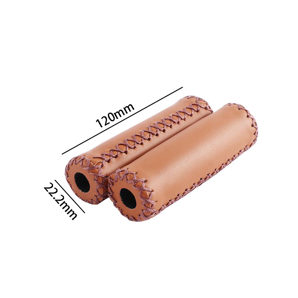 Road Bike Vintage Bicycle Grips Bicycle Handlebar Grips Retro Cycling Grip Leather Bicycle Grips