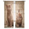 Современные шторы с милыми домашними животными и котами для гостиной, прозрачные тюлевые шторы, прозрачные оконные занавески для спальни, аксессуары, декор