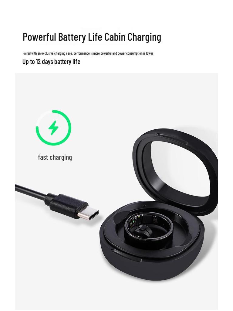 Умное кольцо IF-R03: Водонепроницаемый монитор здоровья для измерения пульса, сна, эмоций и насыщения крови кислородом через Bluetooth.