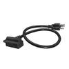 Y-образный удлинитель-разветвитель 14AWG, 3-контактный NEMA 5 15P на 5 15R и кабель питания C7 для электроники и бытовой техники