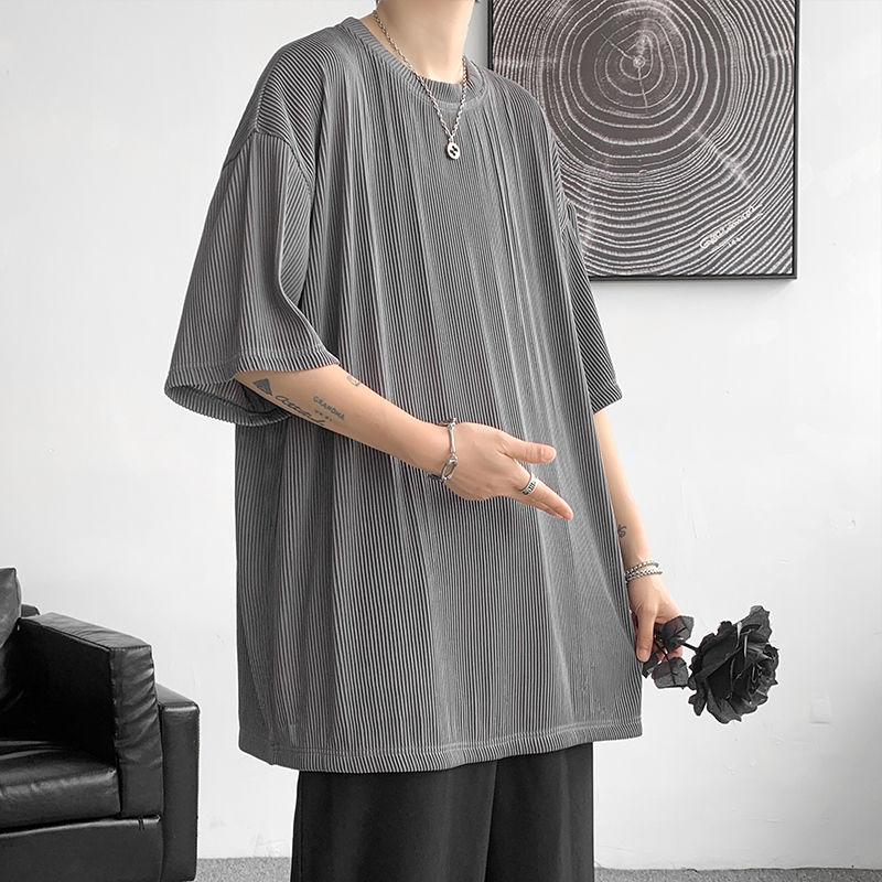 Men's Clothing New Comfortable Simplicity Straight Man Solid Color Handsome Summer Short Sleeve Fashion Casual T-Shirts