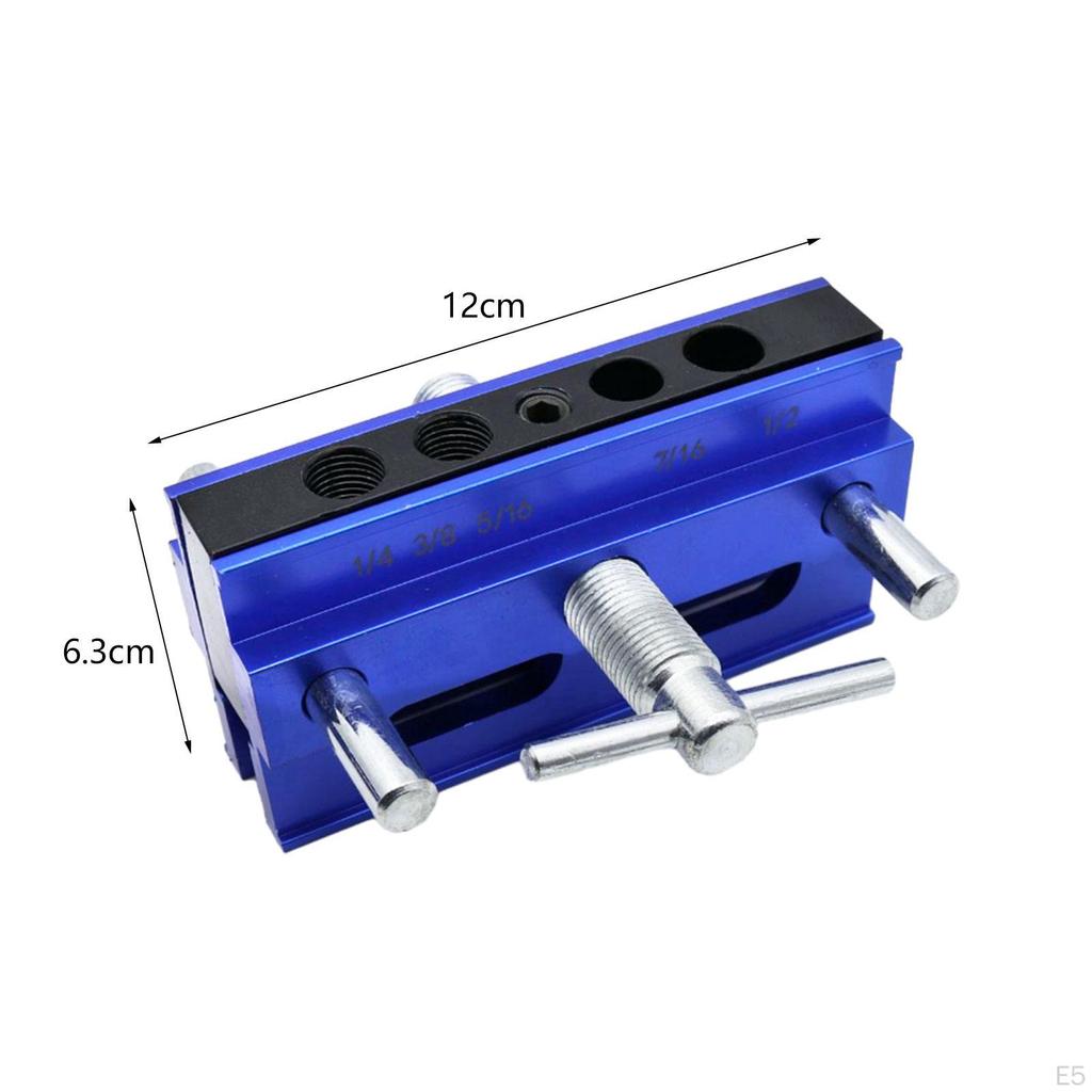 Drill Jig Pocket Hole Self Centering Doweling with 6 Guide Bushings
