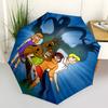 1 шт. Автоматический складной зонт Scooby-Doo Mystery - Компактный дизайн с 8 ребрами, Прочный пластик и железо, Для ежедневного использования Z1230061