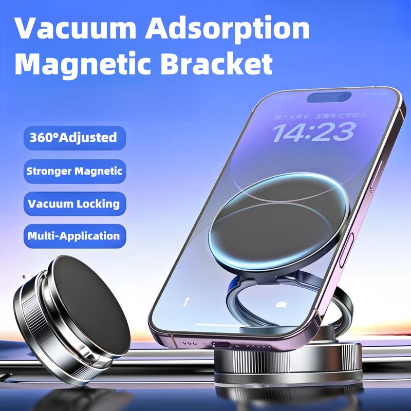 360 Adjustable Vacuum Magnetic Phones Holder Suction Cup Phone Mount for Magsafe Portable Cell Phone Holder for Cars Makeup Gym
