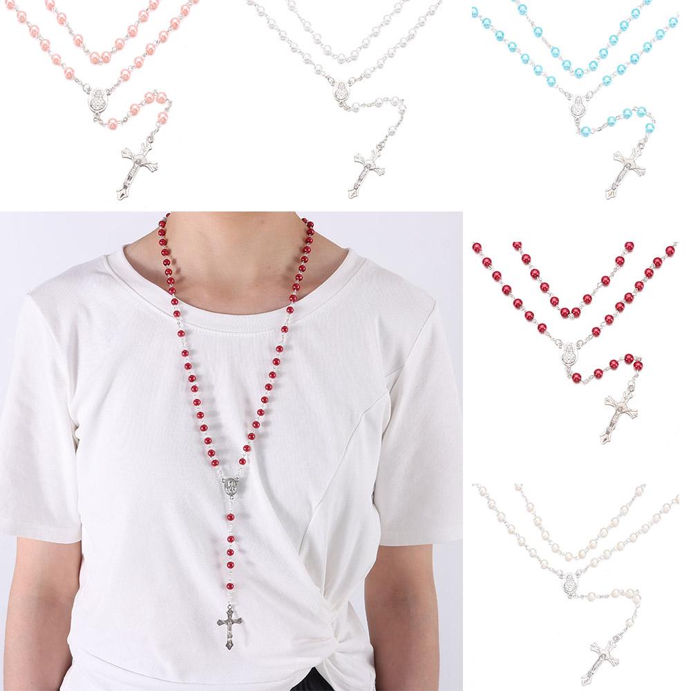 6 мм четки бусины четки католическое ожерелье простой стиль женское ожерелье для девочки-подростка