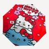 1pc Hello Kitty Cherry Blossom Automatic Folding Umbrella - Portable 3-Fold Design with Iron Frame, Perfect for Outdoor Use, Festive Gifts, Travel, Da